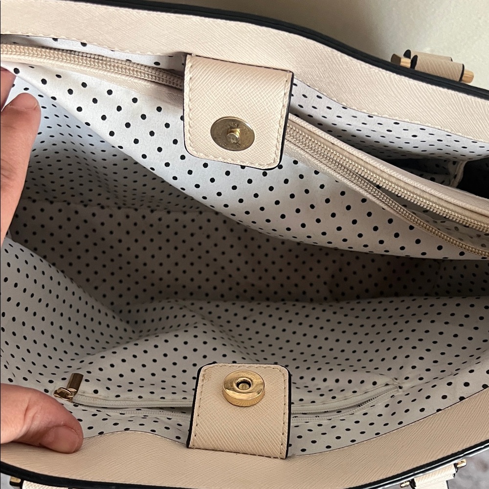 Vanessa Williams Cream Tote Bag with Double Straps - Picture 6 of 14